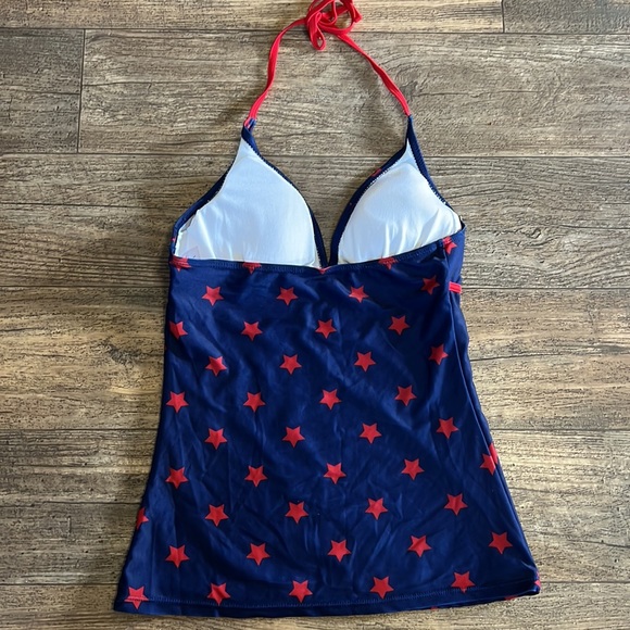 Star and Stripe American Flag 2 Piece Tankini Swim Suit - Picture 9 of 11